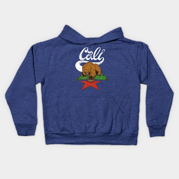 CALI BEAR Kids Hoodie by Figzy